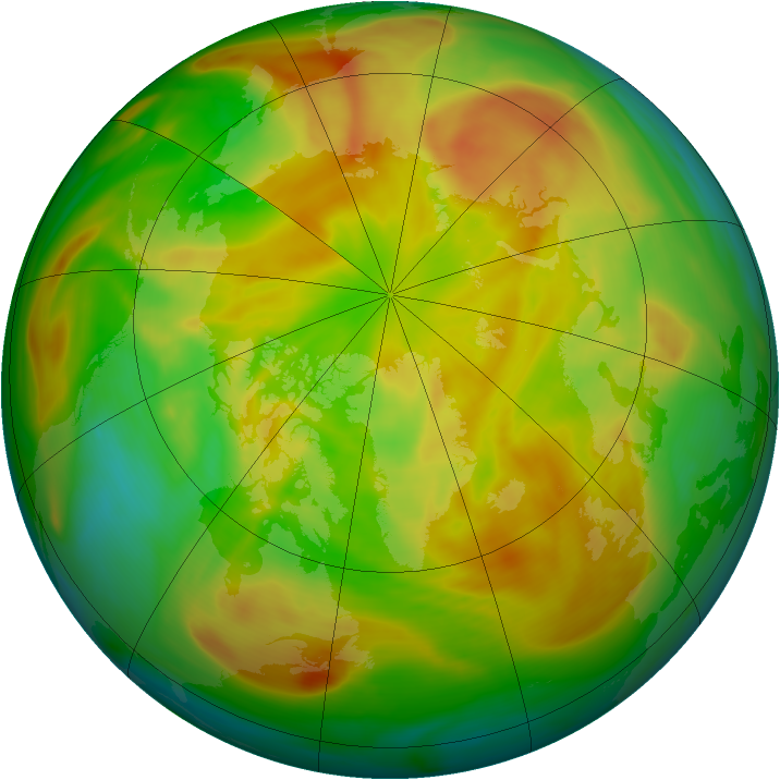 Arctic ozone map for 22 May 2006
